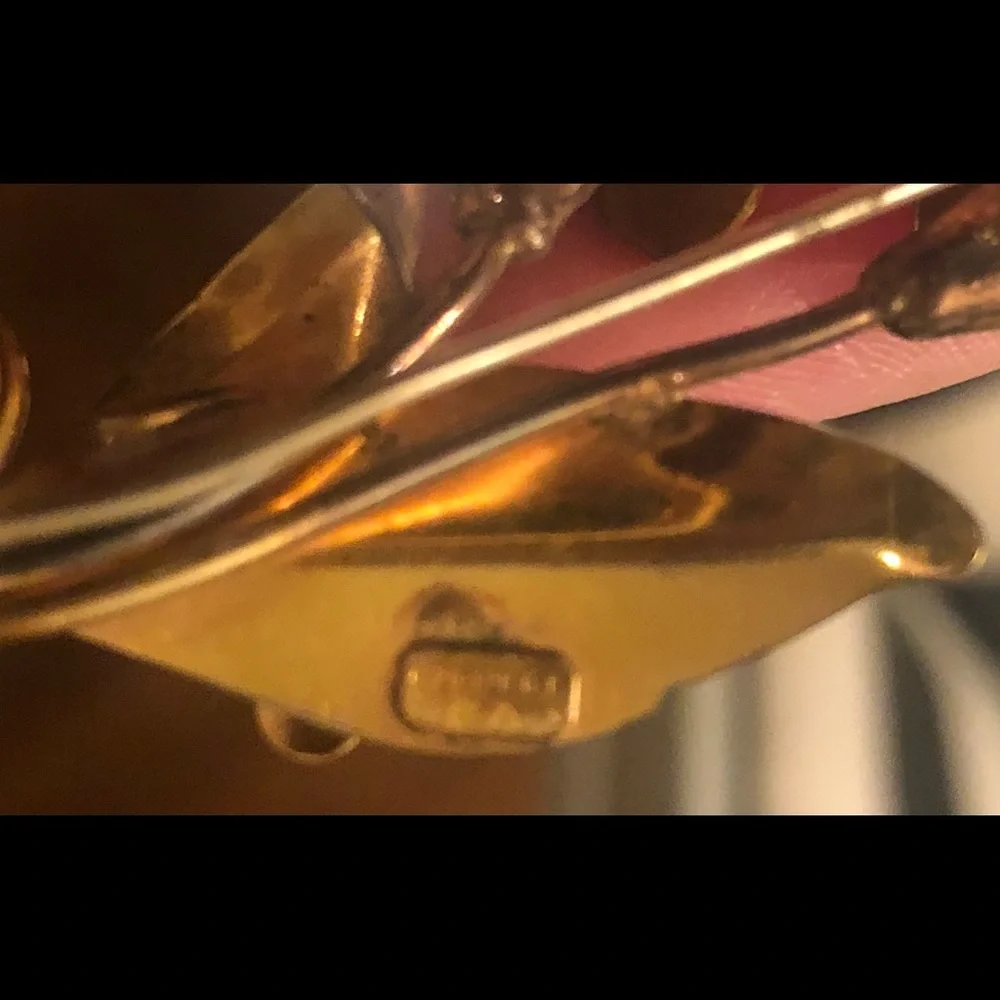 ❤️ VTG CARL ART Floral Brooch - Picture 7 of 14